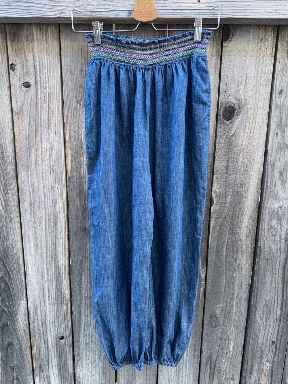 Zimmermann Denim Shirred Tallow Jeans Size 12